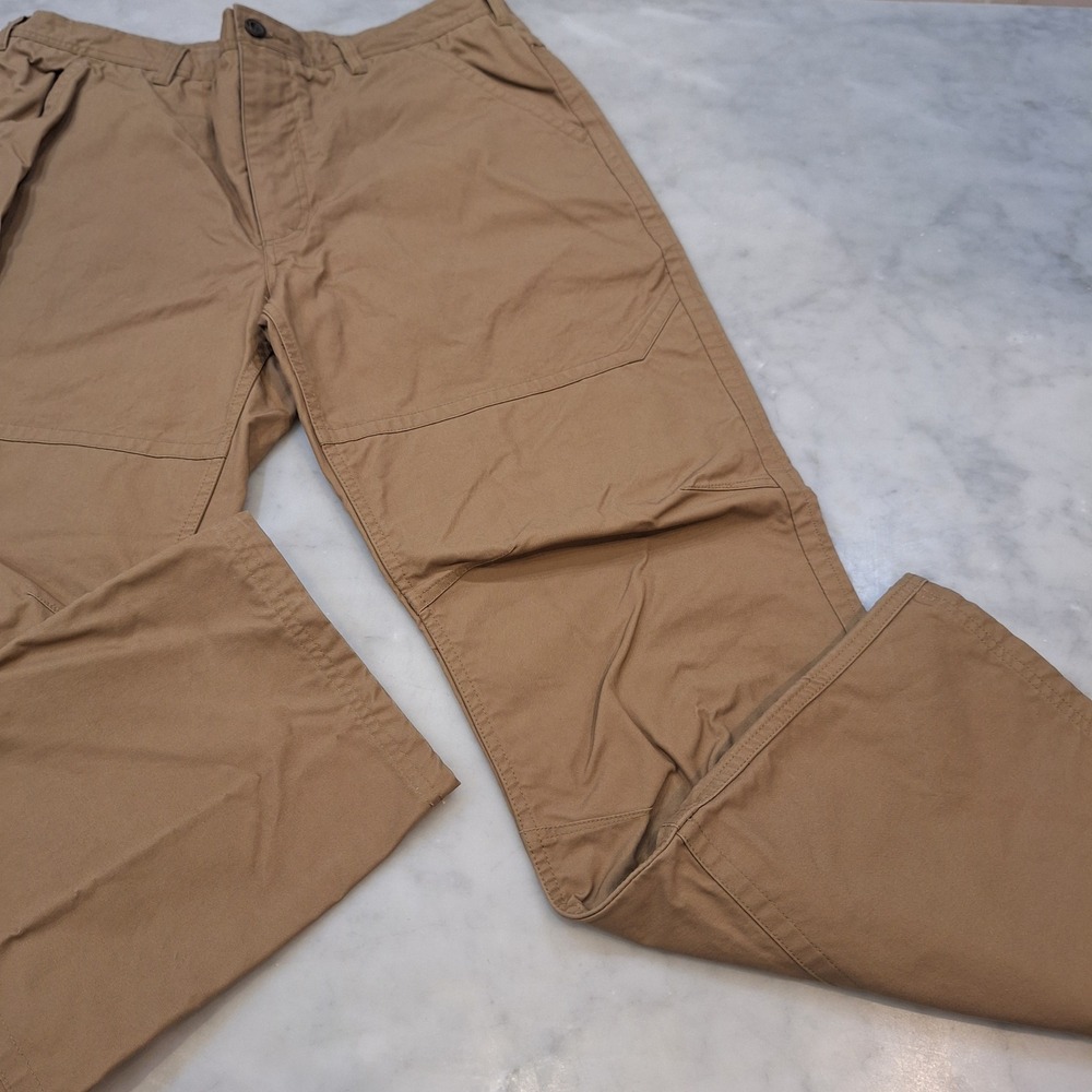 Orvis Canvas Work Pants Mens 36 Brown Straight Leg Cotton Outdoor Trousers